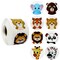 Wrapables Animal Sticker Roll, Stickers for Sealing Cards, Envelopes, Gift Boxes, Festive Party Favors (500pcs), Safari